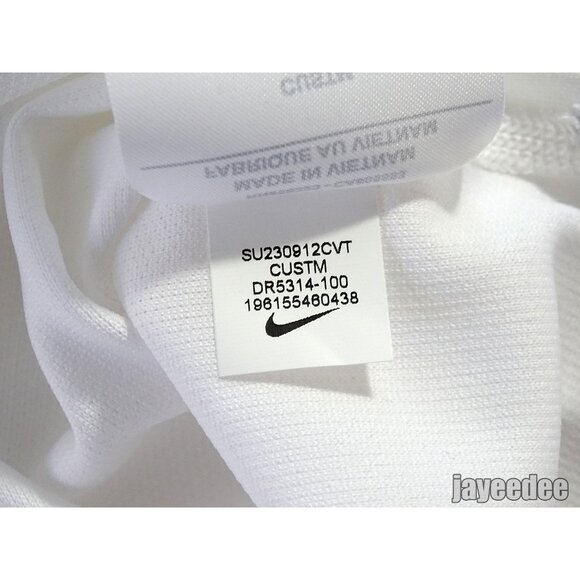 NIKE GOLF TIGER WOODS PIQUE POLO SHIRT CUSTOM ATHLETE EXCLUSIVE DR5314-100 WHITE - Picture 5 of 6